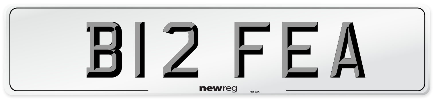 B12 FEA Number Plate from New Reg